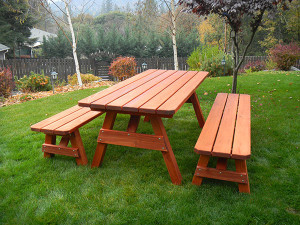 Redwood Picnic Table